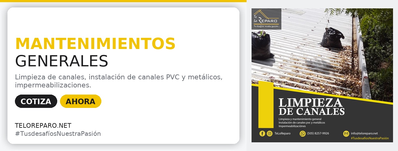 Limpieza de canales y mantenimiento