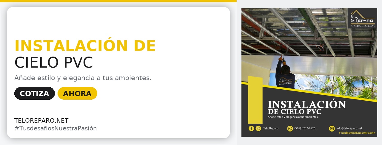 Instalación de cielo PVC