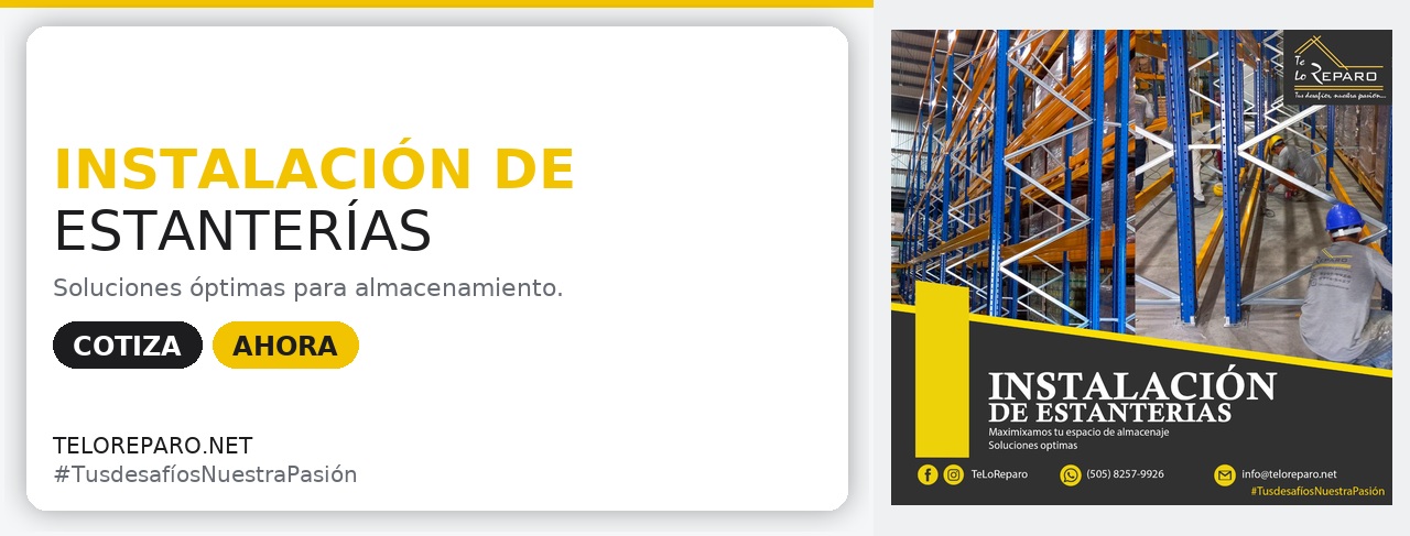 Instalación de estanterías